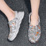 mens-orange-camo-outdoor-clog-sandals-comfort-slip-ons